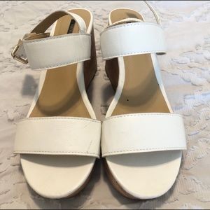 White/Cream wedged heels!